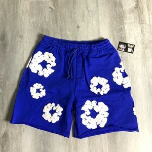 Blue Denim Tear Shorts